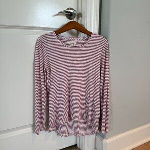 Madewell Long Sleeve Scoop Neck Striped Long Sleeve Tee Like New!